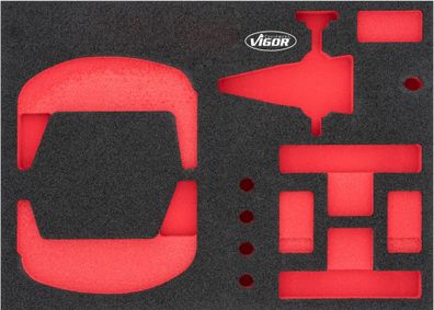 VIGOR Weichschaumeinlage leer V7261-L L x B x H: 393 mm x 282 mm x 35 mm