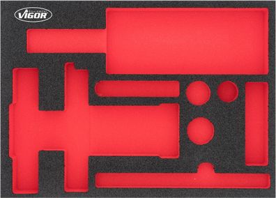 VIGOR Weichschaumeinlage leer V7265-L L x B x H: 393 mm x 282 mm x 35 mm