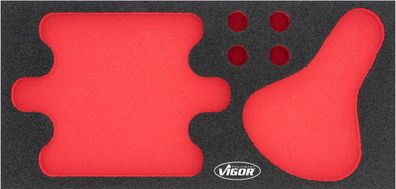 VIGOR Weichschaumeinlage leer V7267-L L x B x H: 393 mm x 282 mm x 35 mm