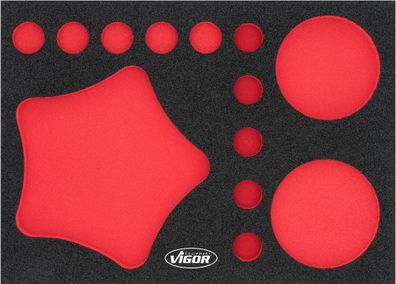 VIGOR Weichschaumeinlage leer V7270-L L x B x H: 393 mm x 282 mm x 35 mm