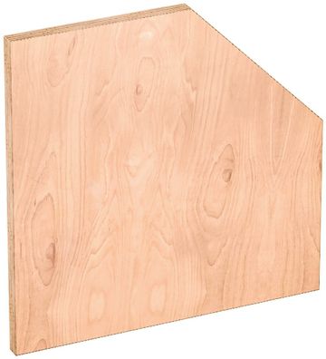 VIGOR Holz-Arbeitsplatte Fünfeck V6000-0860 L x B x H: 883 mm x 500 mm x 40 mm