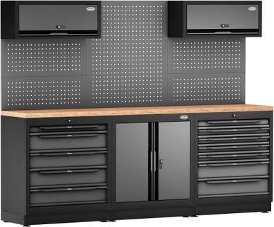 VIGOR Schrankwand-Kombination Komplett-Paket Holz V6000-3P2XL L x B x H: 2588 mm