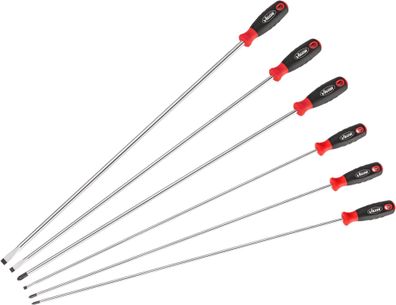 VIGOR Schraubendreher Satz extra lang V4432/6 Kreuzschlitz Profil PH 6-teilig
