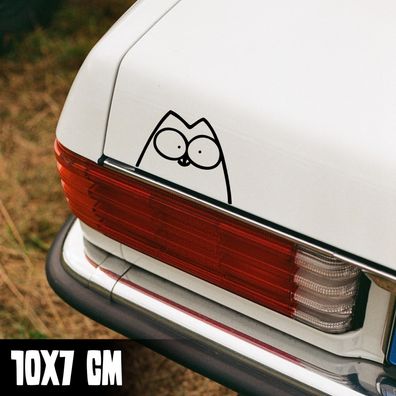 Auto Aufkleber "Simon´s Cat guckt" Katze Vinyl Fun Sticker #0171