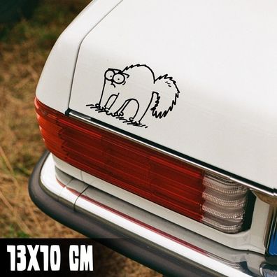 Auto Aufkleber "Simon´s Cat ängstlich" Katze Vinyl Fun Sticker #0176
