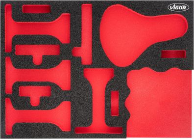 VIGOR Weichschaumeinlage leer V5549-1-NL L x B x H: 393 mm x 282 mm x 35 mm