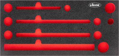 VIGOR Weichschaumeinlage leer V7723-L L x B x H: 393 mm x 188 mm x 35 mm