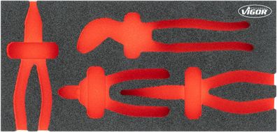 VIGOR Weichschaumeinlage leer V5633N-L L x B x H: 393 mm x 188 mm x 35 mm