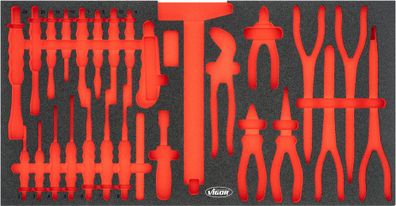 VIGOR Weichschaumeinlage leer V7015N-L L x B x H: 750 mm x 393 mm x 35 mm