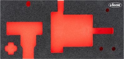 VIGOR Weichschaumeinlage leer V4921N-L L x B x H: 393 mm x 188 mm x 35 mm