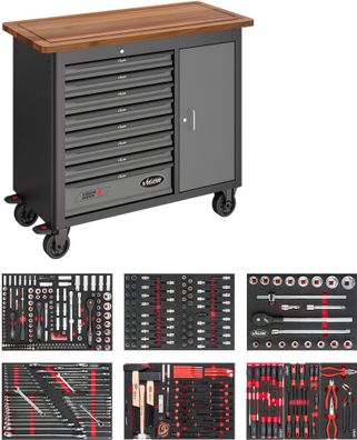 VIGOR Mobile Werkbank Series L mit Sortiment V5154 375-teilig