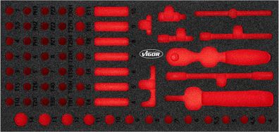 VIGOR Weichschaumeinlage leer V4971N-L L x B x H: 393 mm x 188 mm x 35 mm