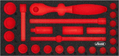 VIGOR Weichschaumeinlage leer V4975N-L L x B x H: 393 mm x 188 mm x 35 mm