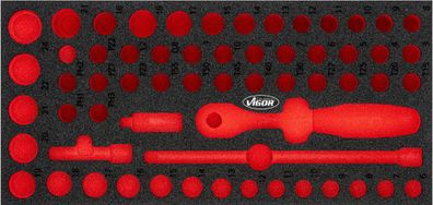 VIGOR Weichschaumeinlage leer V4973N-L L x B x H: 393 mm x 188 mm x 35 mm