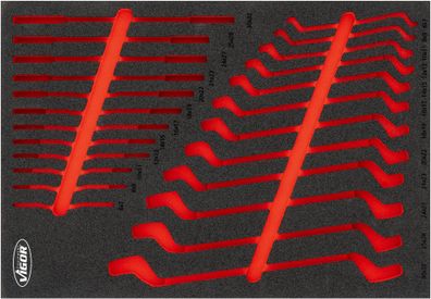 VIGOR Schraubenschlüssel-Einlage leer L V6808N-L L x B x H: 563 mm x 393 mm x 35
