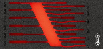 VIGOR Weichschaumeinlage leer V6721N-L L x B x H: 393 mm x 188 mm x 35 mm