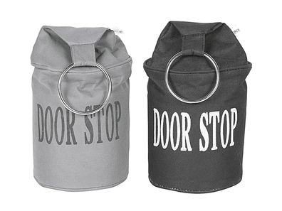 Esschert DESIGN Türstopper doorstop 2,76 kg 34cm Ø13,5cm grau/schwarz