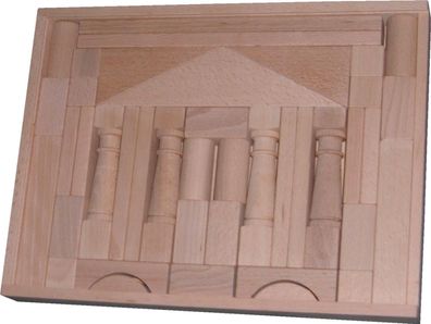 Holzspielzeug Baukasten Domizil 2 natur BxHxT 37,5x28,5x4,5cm NEU Holzbaukasten