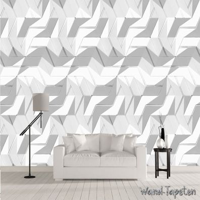 Vlies Fototapete Wandtapete Wandbilder Modernes Abstraktes Dreiecksmuster 4189