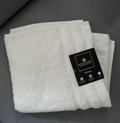 Handtuch Weiß 50 x 100 cm Hotel Royal