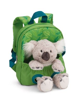 NICI Rucksack mit Plüschtier 21x26cm Koala 25cm - grün - Abnehmbarer Pluschspielzeug