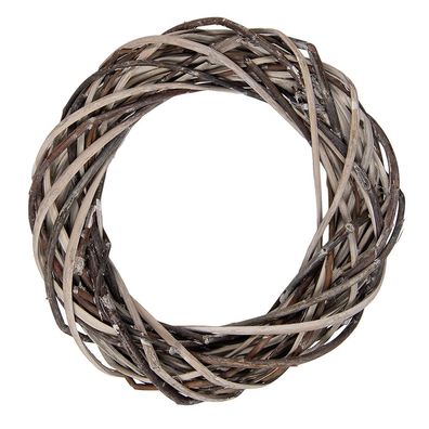 Clayre & Eef Kranz Ø 10x2 cm Braun Rattan (Gr. Ø 10x2 cm)