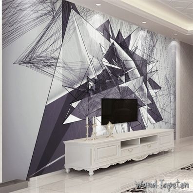 Vlies Fototapete Wandtapete Wandbilder Geometrische Retro Stil 4245