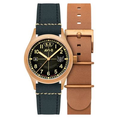 AVI-8 - AV-4145-01 - Armbanduhr - Herren - Automatik - Flyboy Eagle Squadron Bronze
