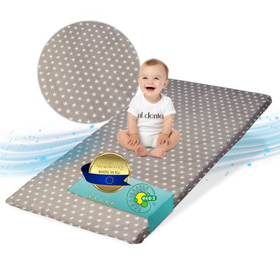 Best For Kids Babymatratze mit Schaumkern und weichem Baumwollbezug, für Allergiker