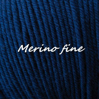 50 g Merino fine 100% Merinowolle von Rellana Lauflänge125m Nr 204 dunkelblau