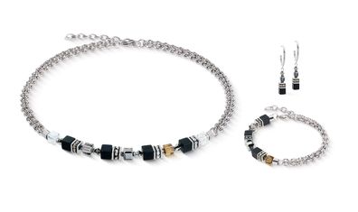 Coeur de Lion Set 3021/50-1317 GeoCUBE® Fusion Winter silber-schwarz
