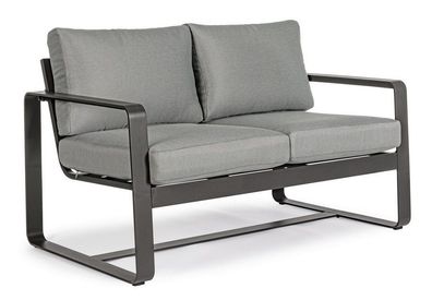 Sofa Merrigan 134 x 84 x 78 cm Aluminium Grau