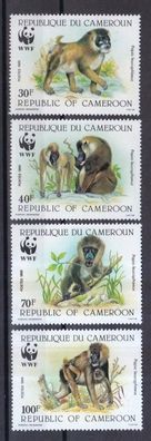 Kamerun 1988 postfrisch MiNr. 1155-1158 Drill WWF