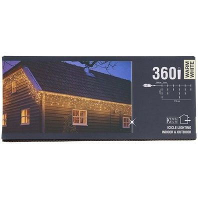 Eiszapfenbeleuchtung Weihnachtsbeleuchtung Innen Außen Weihnachtslichtern 360 LED