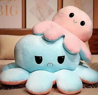Wendbares Oktopus-Plüschtier, großes Oktopus-Plüschkissen, blau