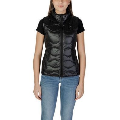 Blauer Black Polyamide Sleveless Jacket