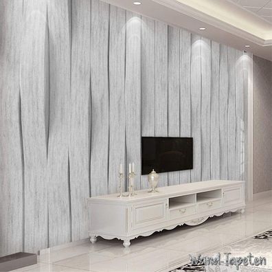 Vlies Fototapete Wandtapete Wandbilder Modern Stil 3D Gestreifter Grauer 4290