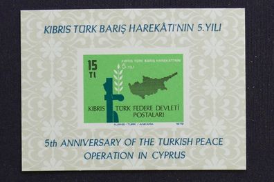 Türkisch Zypern MiNr. 70 Block 1 postfrisch** (AL 794)