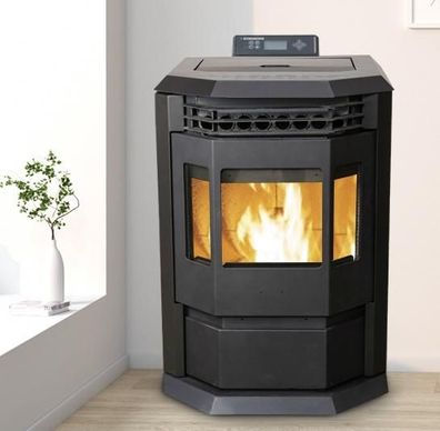 Schenger Pelletofen HLP3602 9,3kW | EEK A++ , WiFi, Timer, BImSchV 2, Schwarz