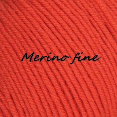 50 g Merino fine 100% Merinowolle von Rellana Lauflänge125m Nr 224 orange