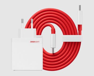 Original OnePlus 100W Supervooc Schnellladegerät Weiß mit USB-C Kabel für 15 13 12