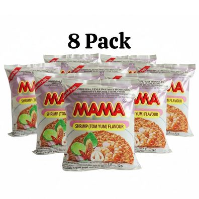 8er-Pack MAMA Instantnudeln Shrimp Tom Yum Jumbo Pack 90g