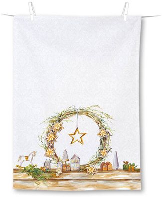 Weihnachten*Geschirrhandtuch* * Goldener Stern*