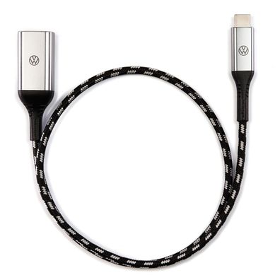 Original VW Anschlusskabel USB-C auf USB-A Ladekabel beleuchtet 50cm 000051446CE