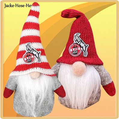 1. FC Köln Filz-Wichtel Weihnachtswichtel Zwerg Logo Rot Geisbock Gr. 15cm NEU