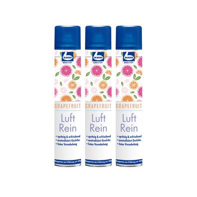 Dr. Becher Luft Rein Grapefruit 3x500 ml Lufterfrischer Geruchsneutralisierer