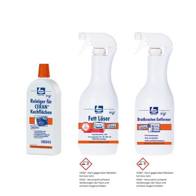 Dr. Becher Reiniger Glaskeramik+Fett Löser + Bratkrusten Entferner (Küchepaket)