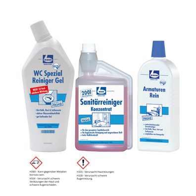 Dr. Becher WC Spezial Reiniger + Sanitärreiniger + Armaturen Rein (Bad-Paket)