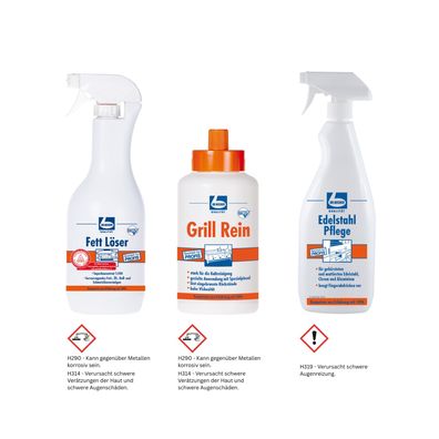 Dr. Becher Fett Löser + Grill Rein + Edelstahl Pflege (Grillpaket)