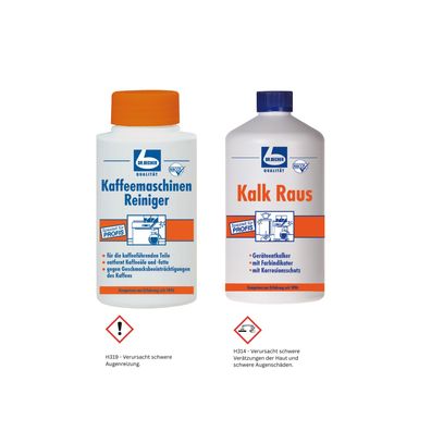 Dr. Becher Profi Pflege-Duo für Kaffeemaschinen: Reiniger 1 kg + Entkalker 1 L